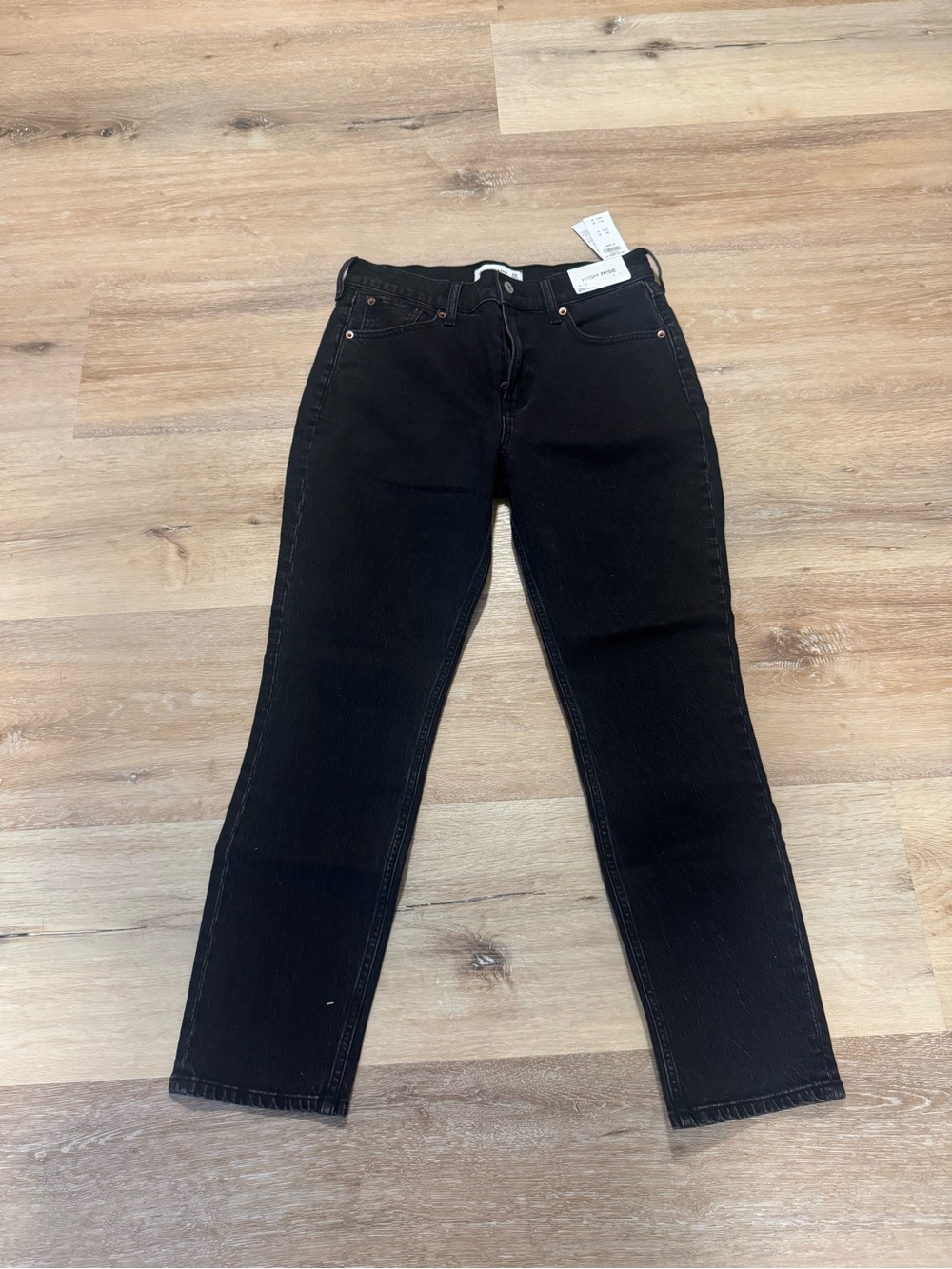 Abercrombie & Fitch Women's Black Straight-Leg Jeans